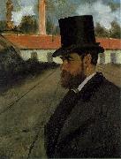 Edgar Degas Henri Rouart in front of his Factory France oil painting artist